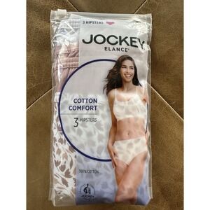 Jockey 3 Pack Elance HIPSTER Comfort Cotton 1488 Womens Large size 7 NEW Panties